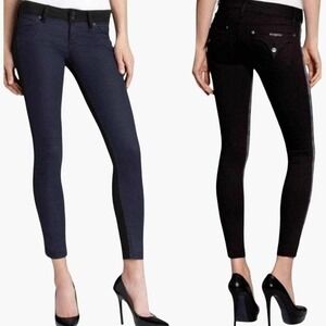 Hudson Collin‎ Vice Versa Skinny Jeans Women's Size 27 Black Dark Blue